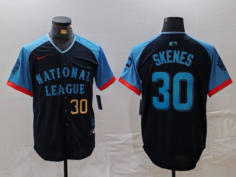 Men Pittsburgh Pirates 30 Skenes Blue All star 2024 Nike MLB Jersey style 5